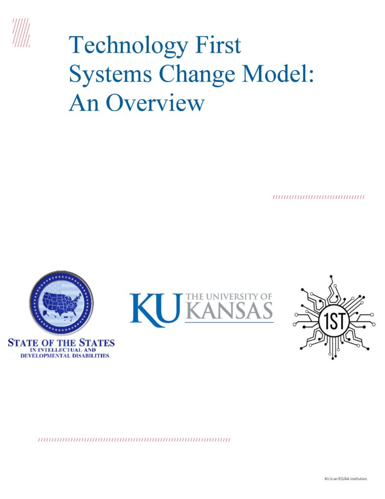 Cover for Technology First Systems Change Model: An Overview